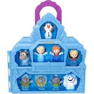 Fisher-Price Little People Toddler Toy Disney Frozen Carry Along Castle Case Playset with Figures for Pretend Play Kids Ages 18+ Months​(Figures)