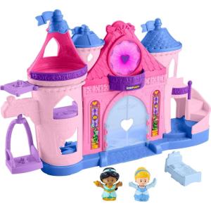 Fisher-Price Little People Toddler Toy Disney Princess Magical Lights & Dancing Castle Musical Playset for Pretend Play Ages 18+ Months