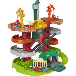 Thomas & Friends Multi-Level Toy Track Set, Trains & Cranes Super Tower, 2.5 Ft Tall with 3 Characters for Preschool Kids Ages 3+ Years (Amazon Exclusive)(Action Station)