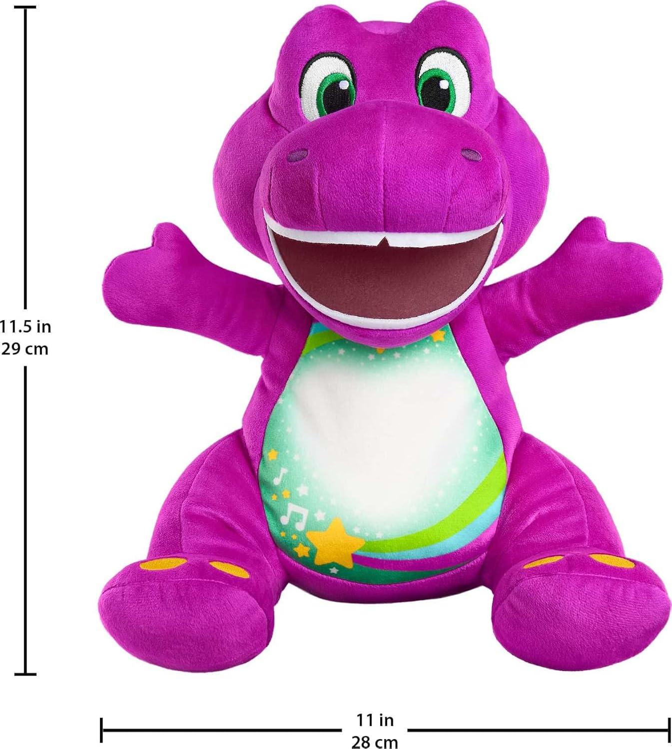 imageBarney World Toddler Toy Heart Glow Plush with Music ampamp Lights for Pretend Play Preschool Kids Ages 2 Years