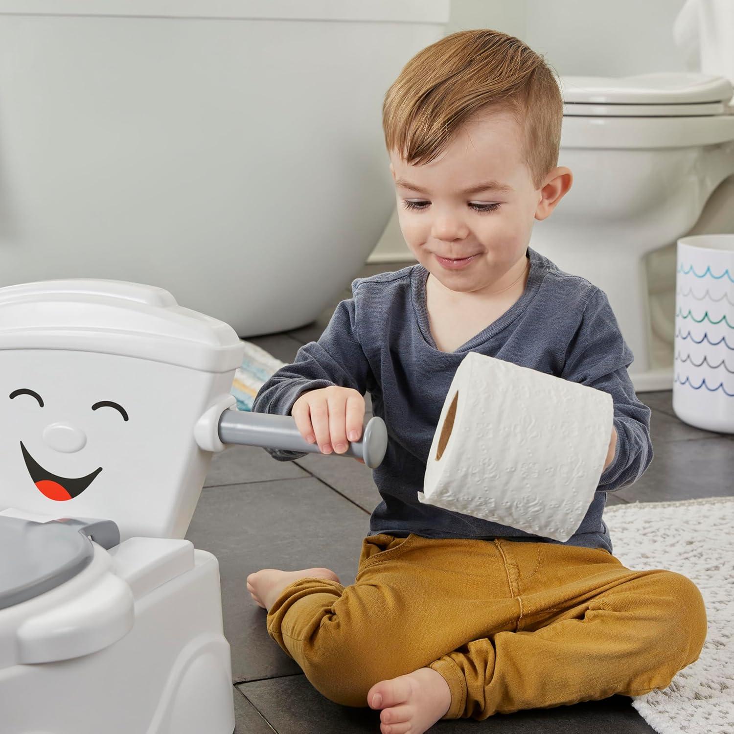 imageFisherPrice 2N1 Toddler Toilet Cheer for Me Potty Training Seat with Lights Sounds Phrases and Removable Potty Ring