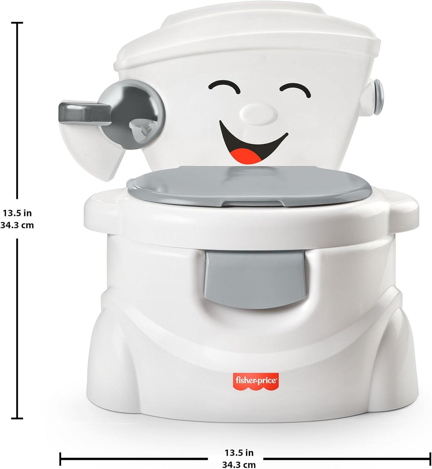 imageFisherPrice 2N1 Toddler Toilet Cheer for Me Potty Training Seat with Lights Sounds Phrases and Removable Potty Ring