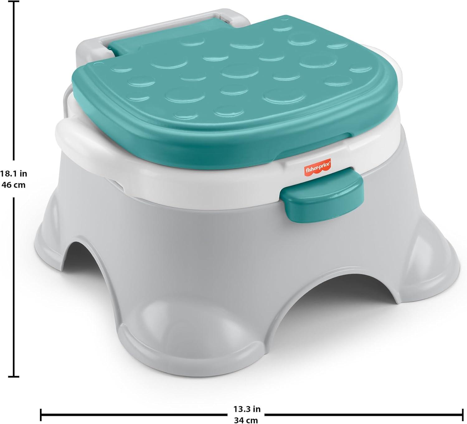 imageFisherPrice 3in1 Toddler Toilet Training Potty Chair and Step Stool with Removable Toilet Ring
