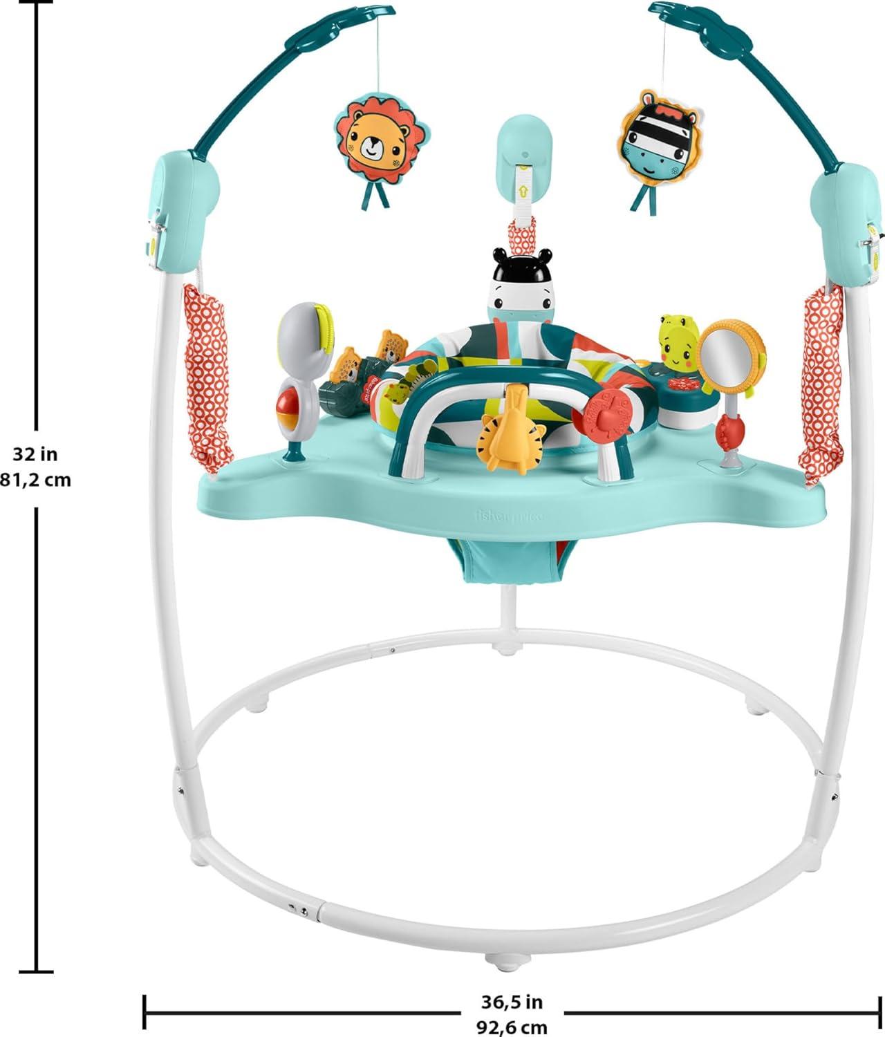 imageFisherPrice Baby Bouncer Colorful Corners Jumperoo Activity Center with Music Lights Sounds ampamp Developmental ToysColorful Jumperoo