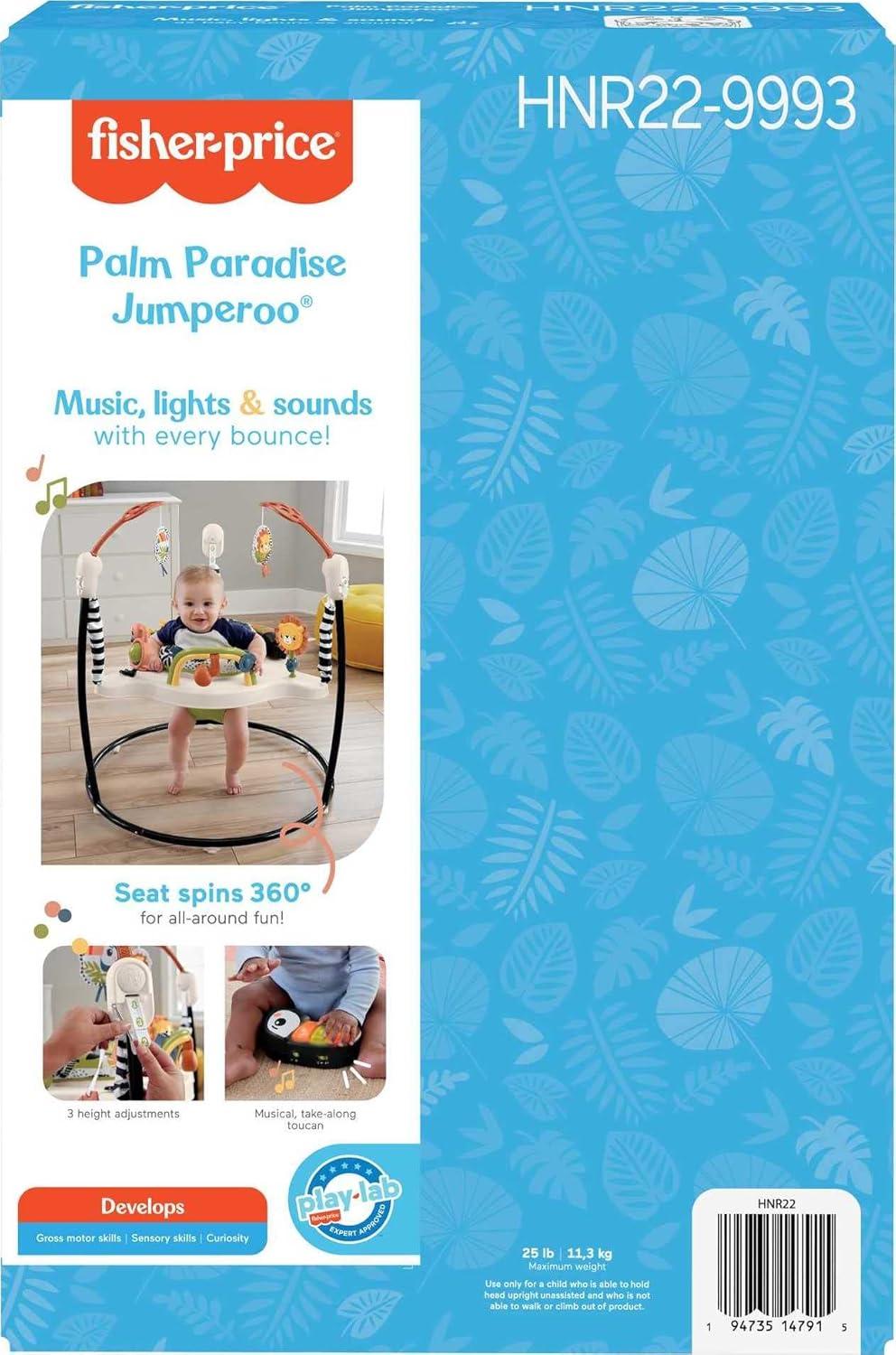 imageFisherPrice Baby Bouncer Colorful Corners Jumperoo Activity Center with Music Lights Sounds ampamp Developmental ToysMulticolor