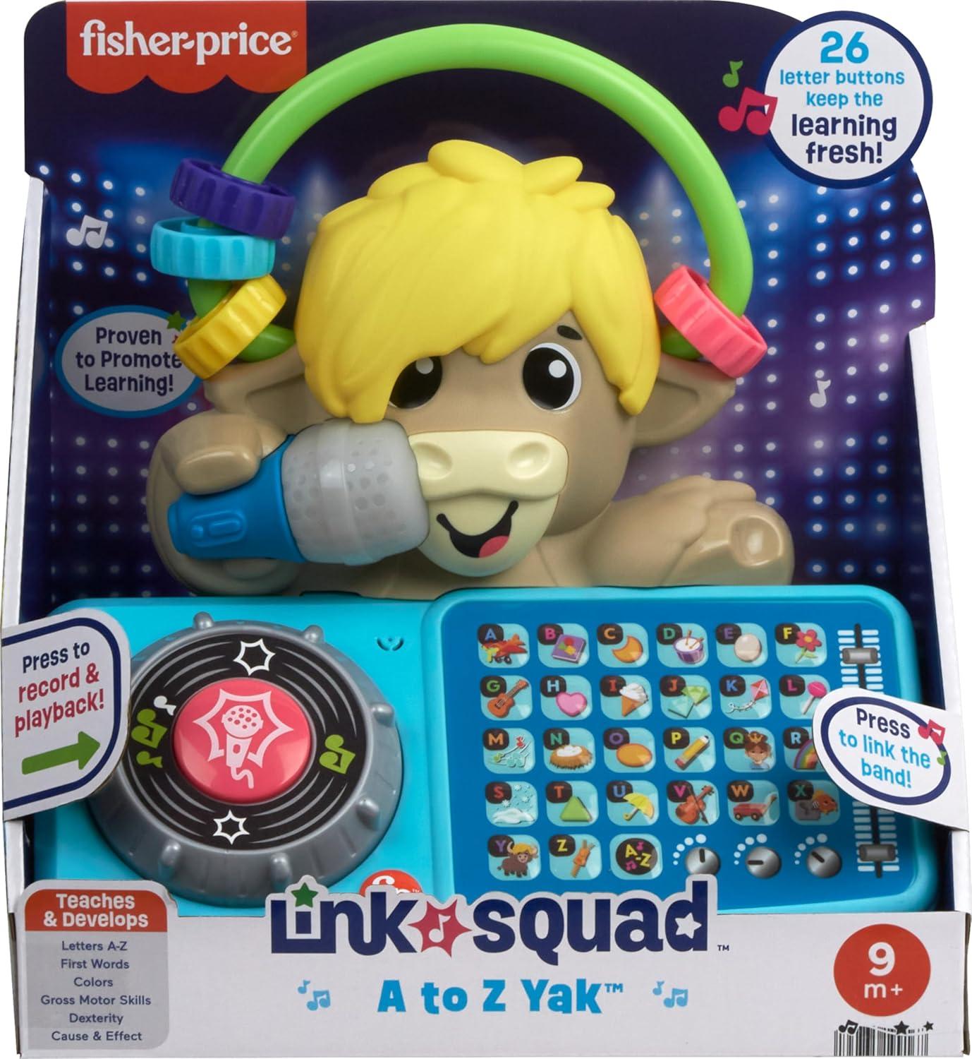 imageFisherPrice Baby Learning Toy Link Squad A to Z Yak with Interactive Music ampamp Lights for Ages 9 Months Compatible Only with Link Squad Items