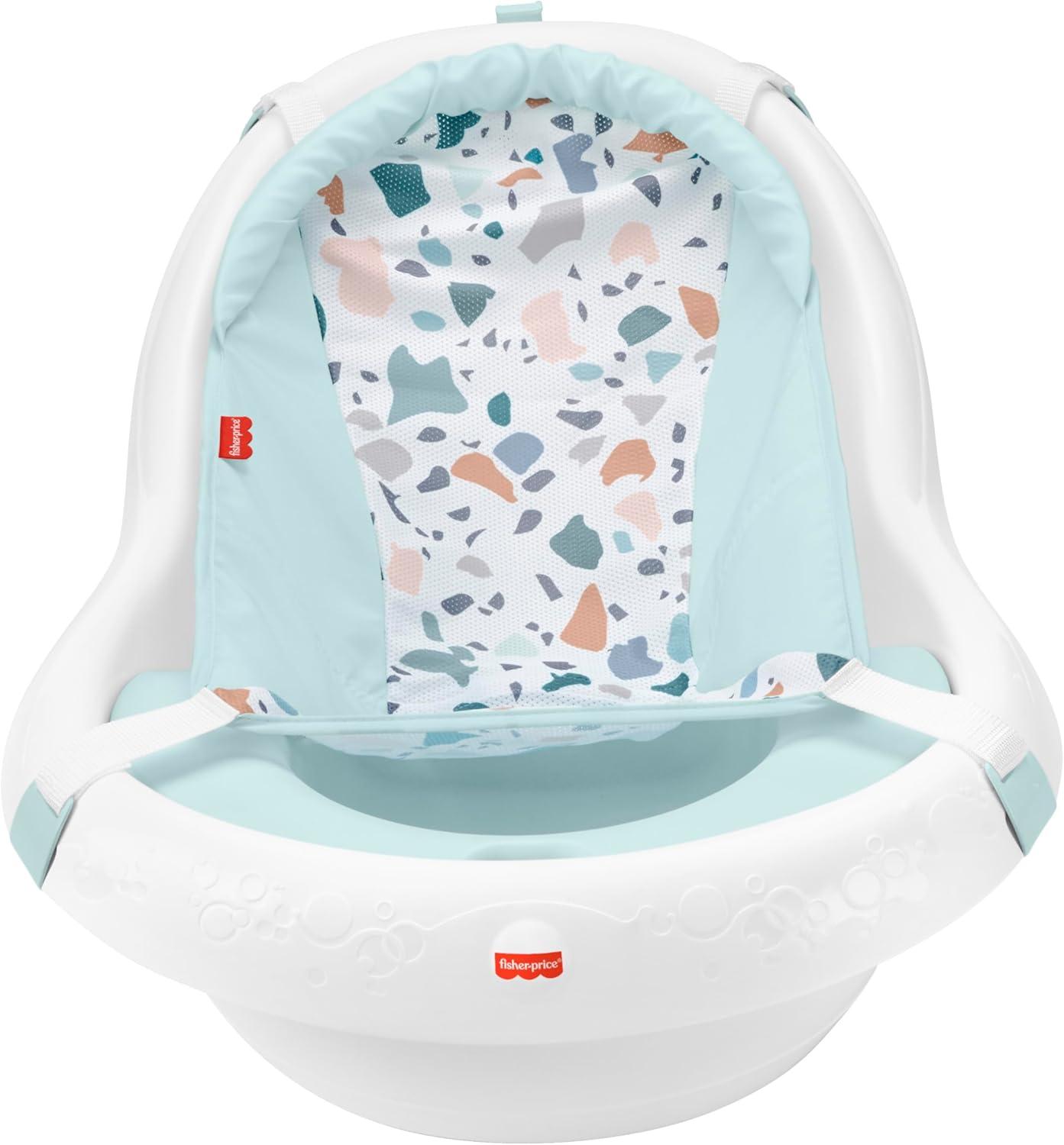 imageFisherPrice Baby to Toddler Bath 4in1 Sling N Seat Tub with Removable Infant Support and 2 Toys Pacific Pebble