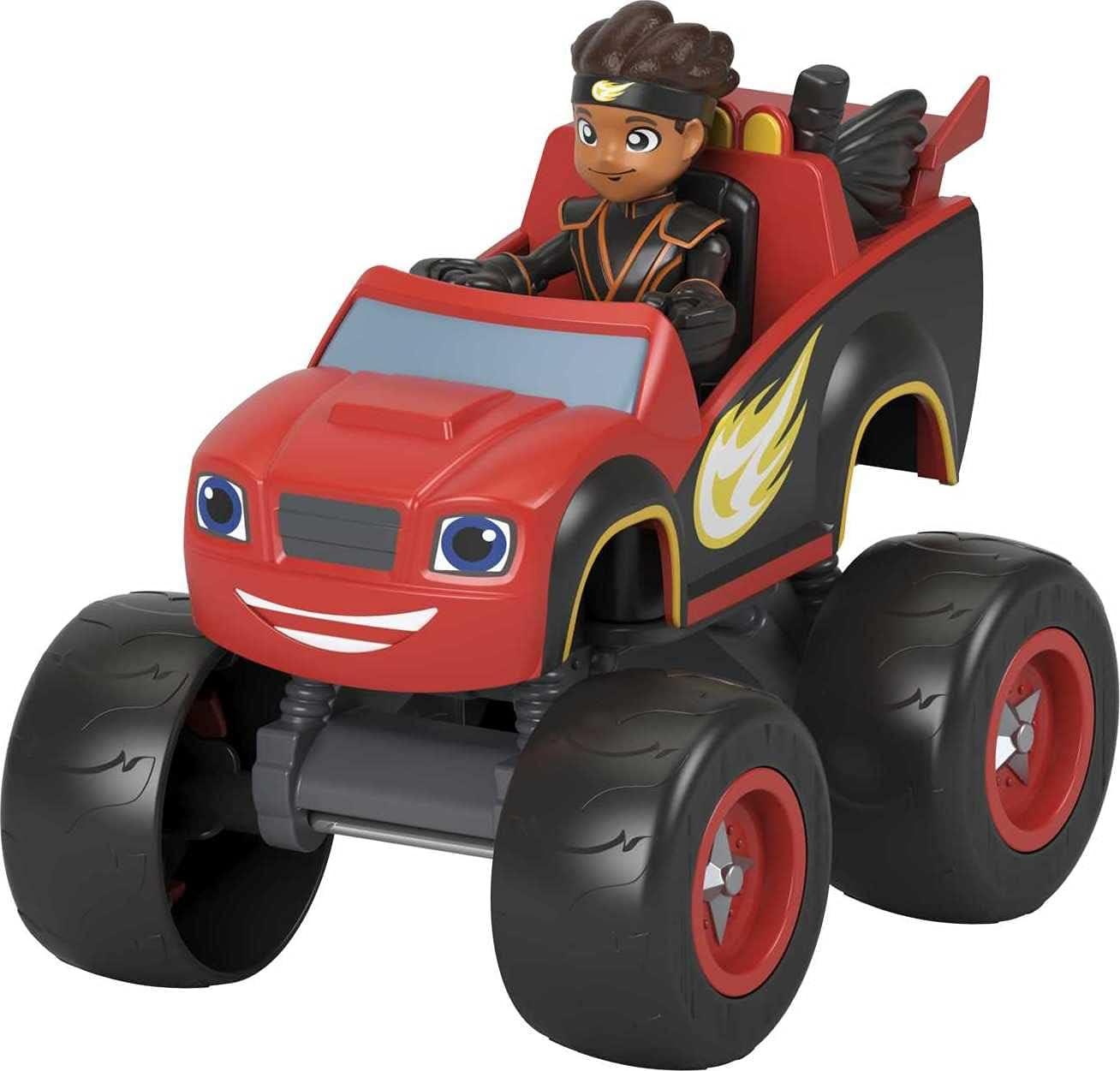 imageFisherPrice Blaze and the Monster Machines Toy Truck ampamp Figure Set Ninja Blaze ampamp AJ Preschool Racing Play Ages 3 YearsToy Truck Figure Set