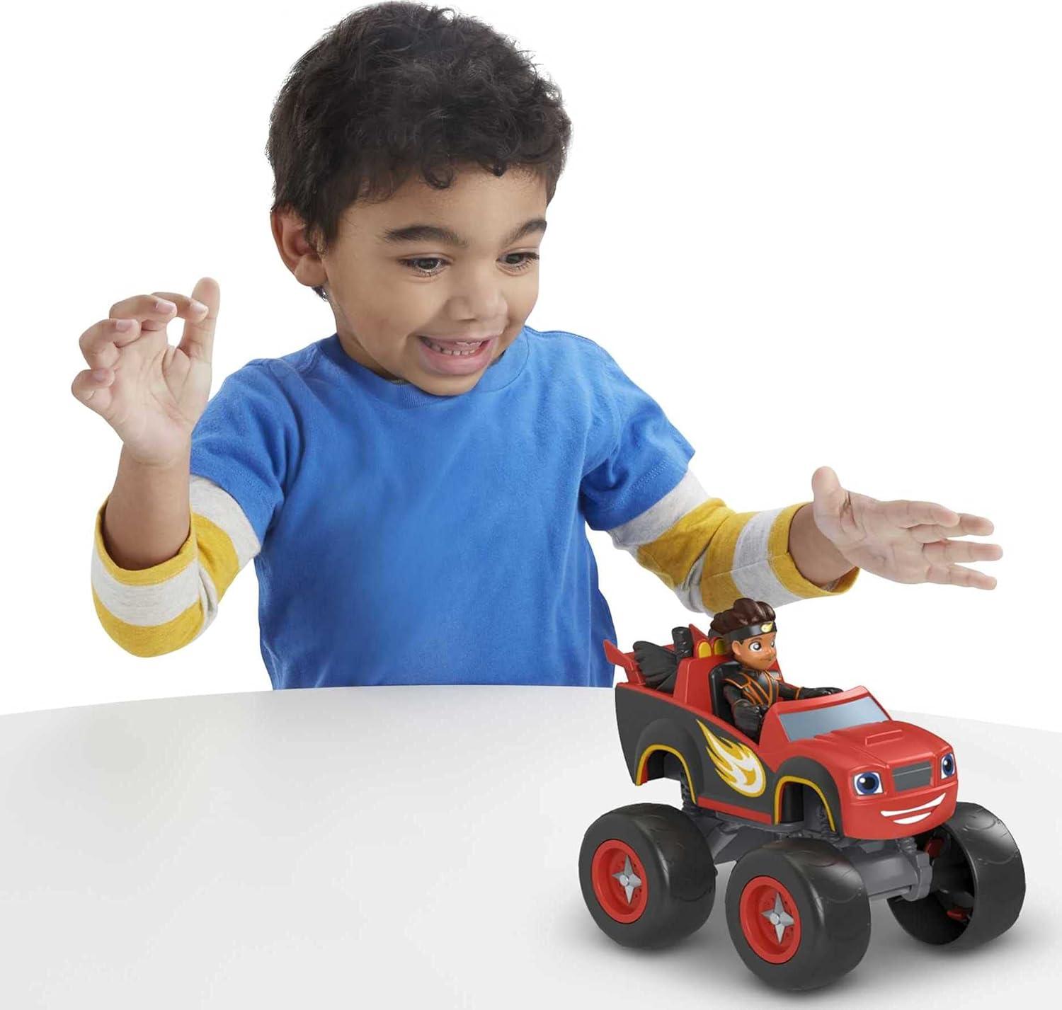 imageFisherPrice Blaze and the Monster Machines Toy Truck ampamp Figure Set Ninja Blaze ampamp AJ Preschool Racing Play Ages 3 YearsToy Truck Figure Set