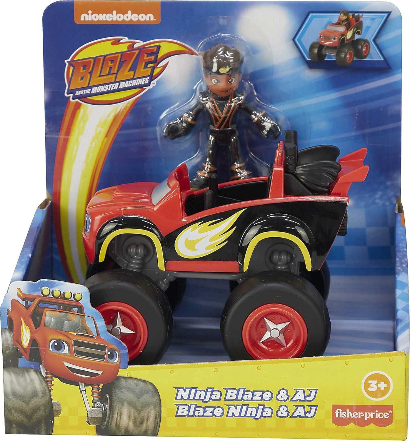 imageFisherPrice Blaze and the Monster Machines Toy Truck ampamp Figure Set Ninja Blaze ampamp AJ Preschool Racing Play Ages 3 YearsToy Truck Figure Set