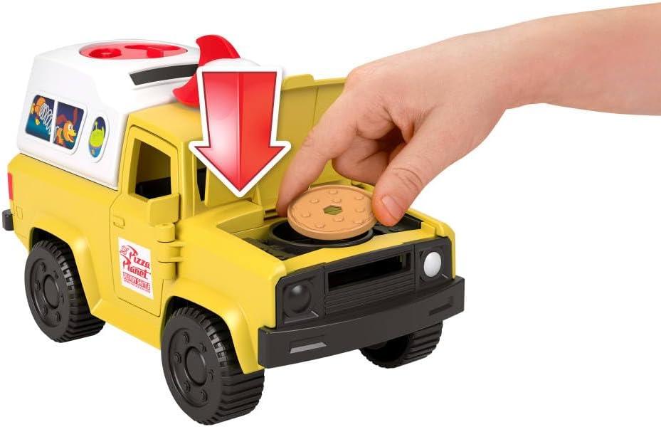imageFisherPrice Imaginext Disney and Pixar Toy Story Pizza Planet Truck with 3inch Buzz Lightyear ampamp Alien Friend Action Figures Toy Vehicle ampamp Pizza Projectile Accessories