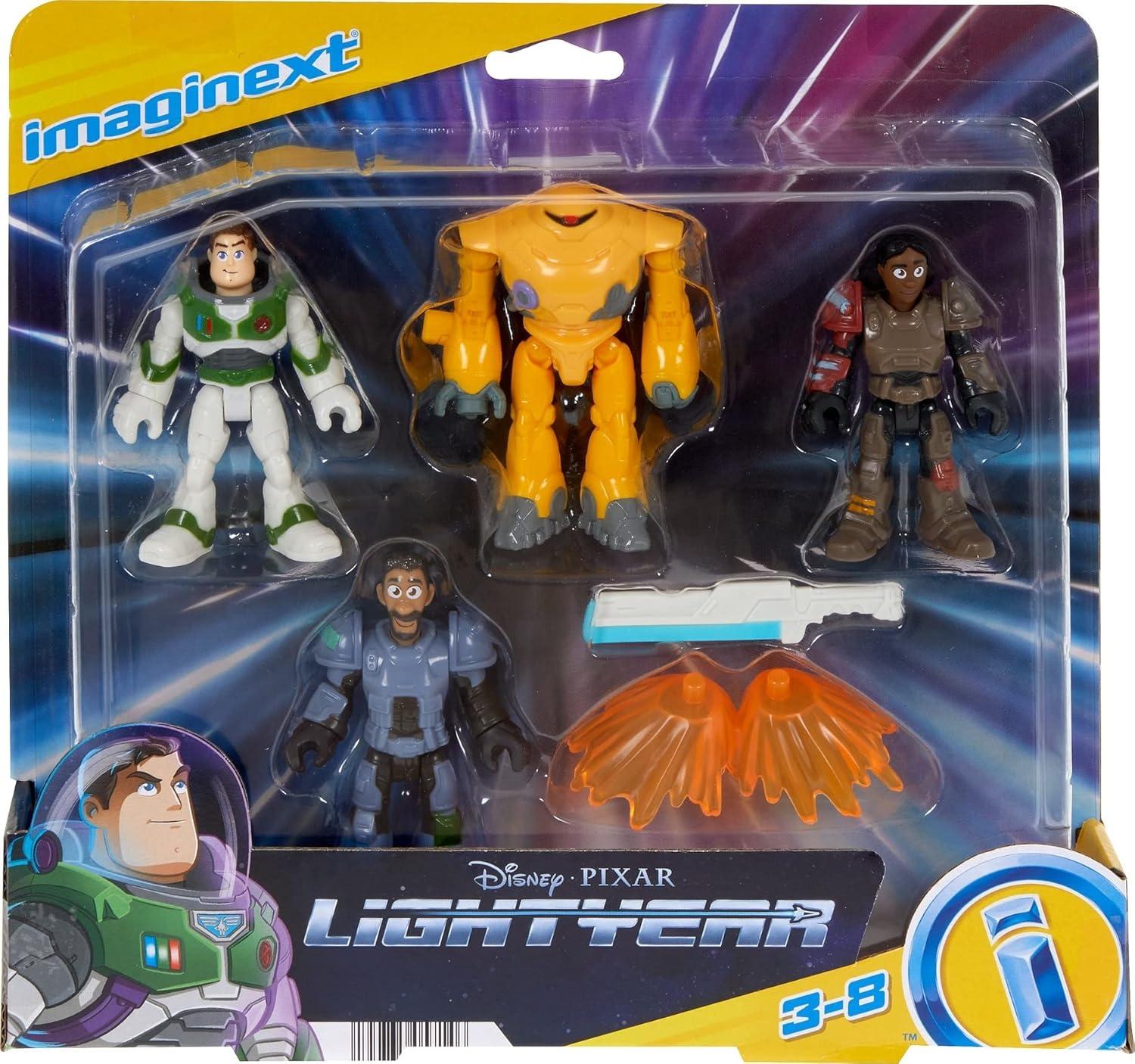 imageFisherPrice Imaginext Figure Set Disney and Pixar Lightyear Jr ZAP Patrol Multipack with Buzz Lightyear Toy for Preschool Kids Ages 3 Years
