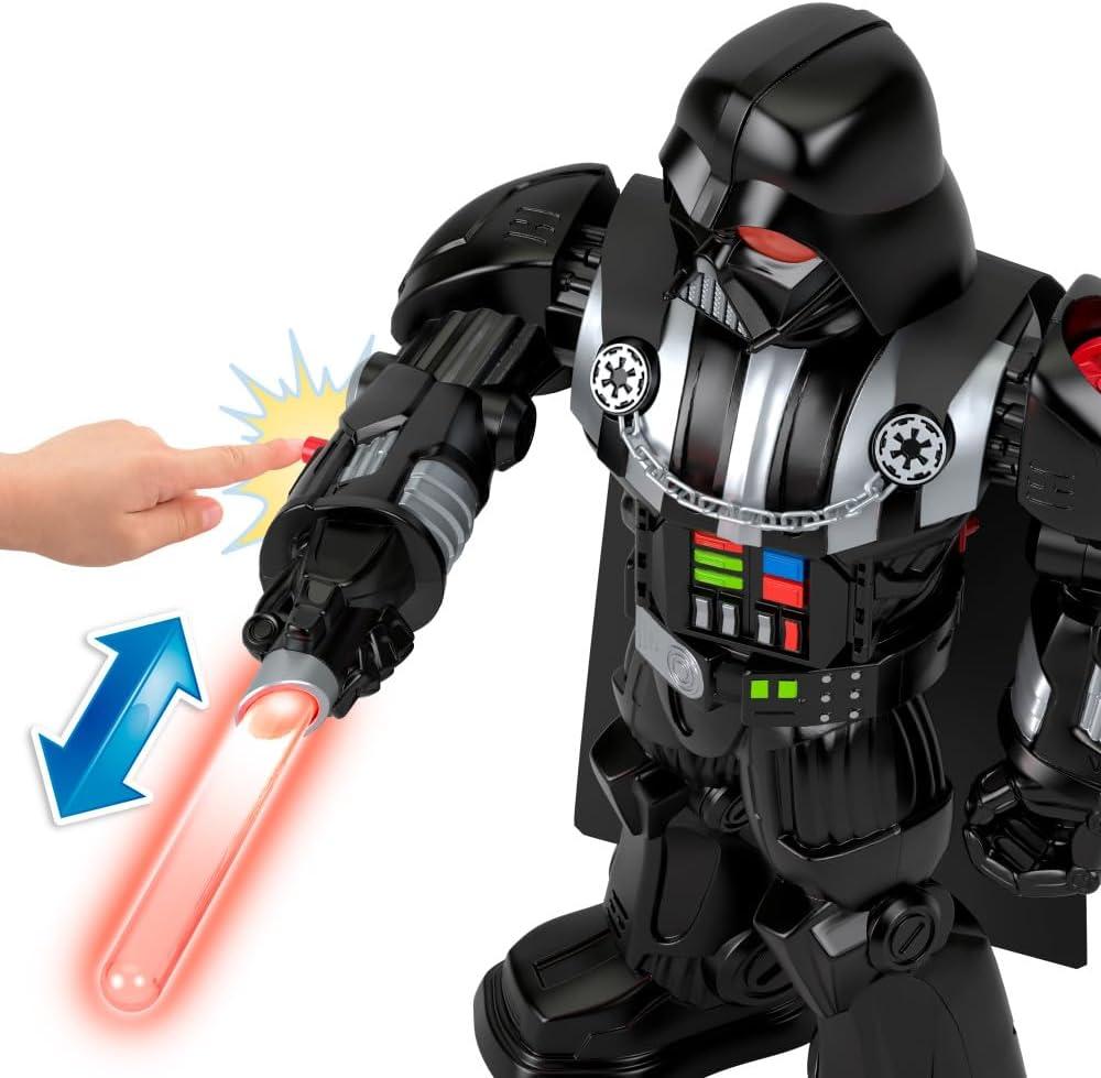 imageFisherPrice Imaginext Star Wars Darth Vader Bot 2 Ft Tall Toy Lights Sounds ampamp Stormtrooper Metal Character Key for Kids Ages 3 Years