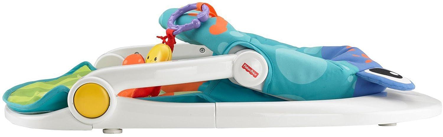 imageFisherPrice Portable Baby Chair SitMeUp Floor Seat with Developmental Toys ampamp Machine Washable Seat Pad Froggy1 Count Pack of 1