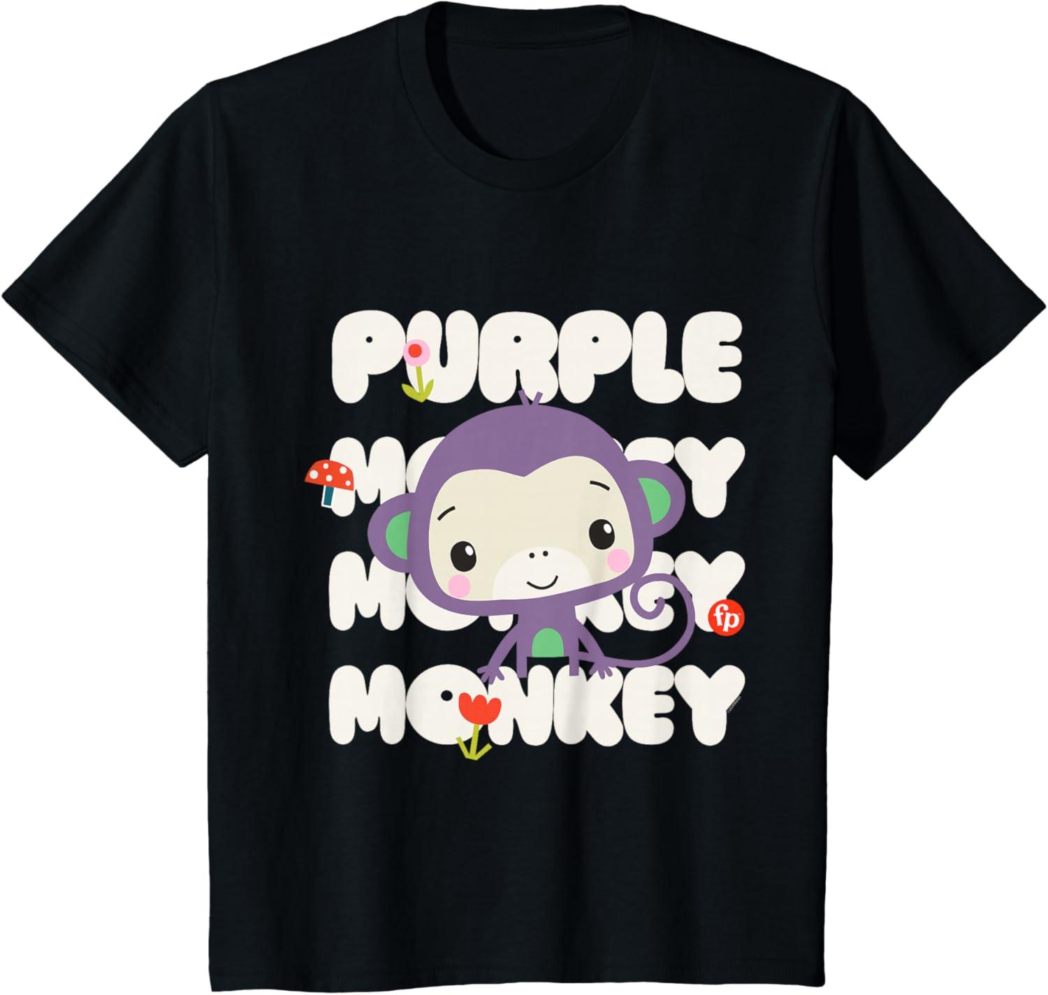imageFisherPrice Purple Monkey TShirtBlack