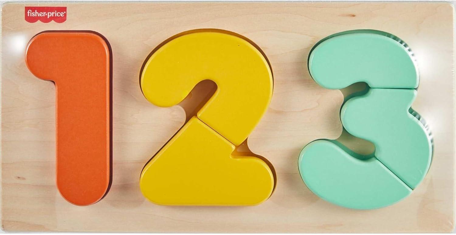 imageFisherPrice Wood Montessori Toy 123 Puzzle American Montessori Society Seal of Excellence 6Piece Wooden Learning Activity ampamp Expert Play Tips for Toddlers ampamp Kids Ages 2 Years Amazon Exclusive