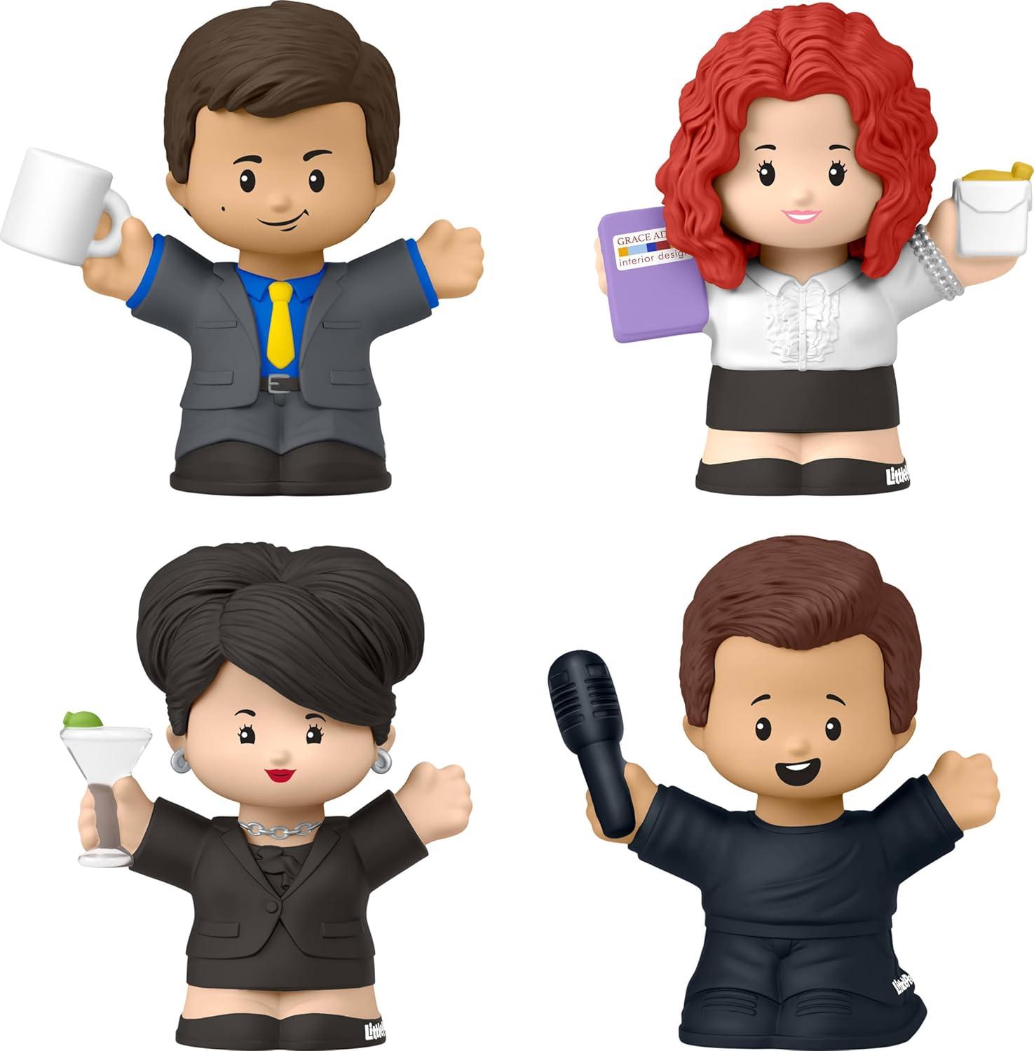 imageLittle People Collector Will and Grace TV Series Special Edition Set for Adults ampamp Fans 4 Figures in a Display Package Amazon Exclusive