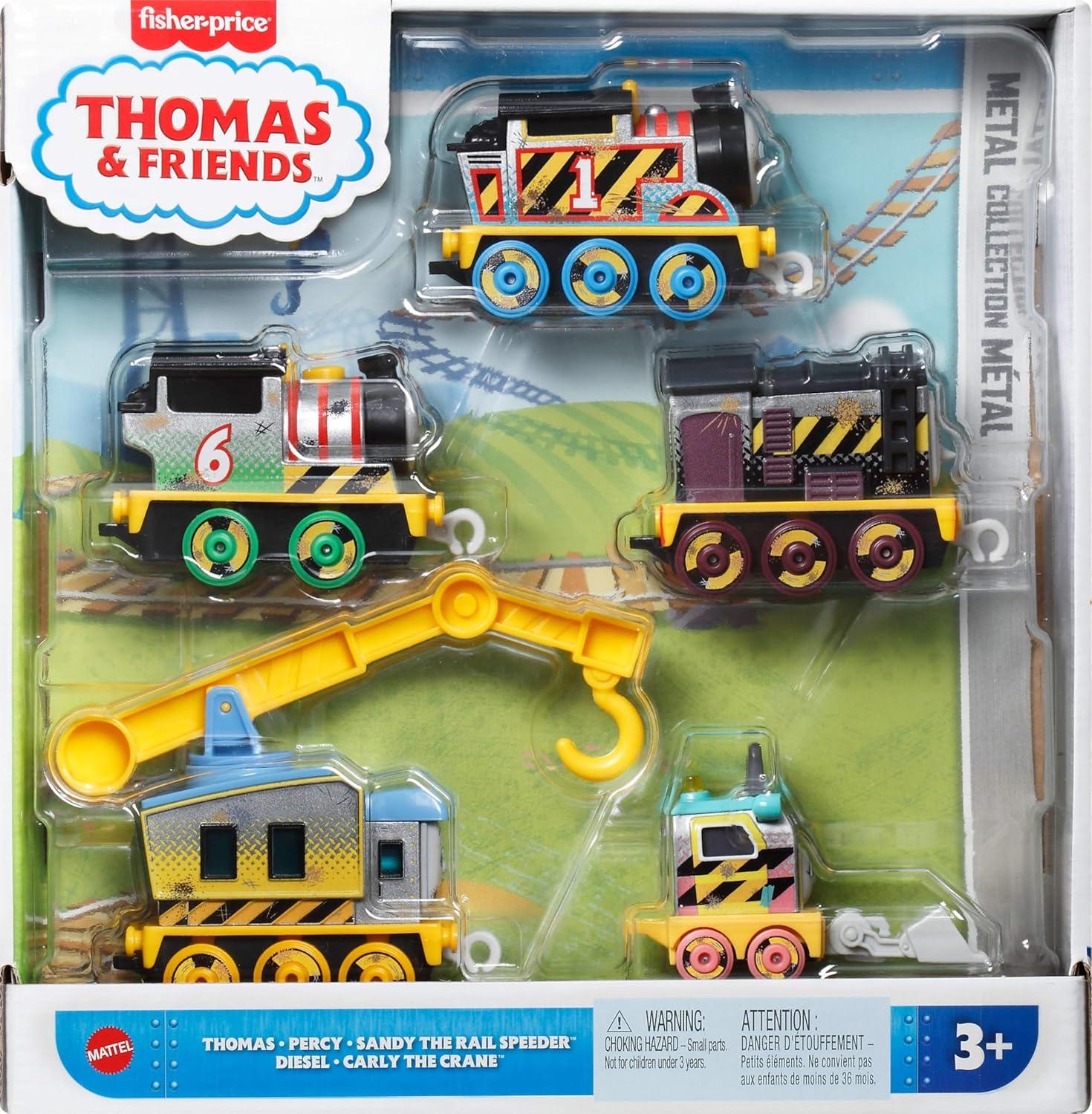 imageThomas ampamp Friends Diecast Vehicle Set Construction Crew 5 PushAlong Toy Train Engines for Preschool Kids Ages 3 Years