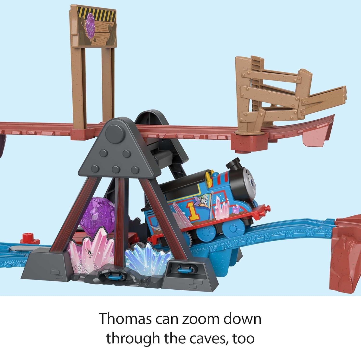 imageThomas ampamp Friends Motorized Toy Train Set Crystal Caves Adventure with Thomas Tipping Bridge ampamp 8 Ft of Track for Preschool Kids Ages 3 Years