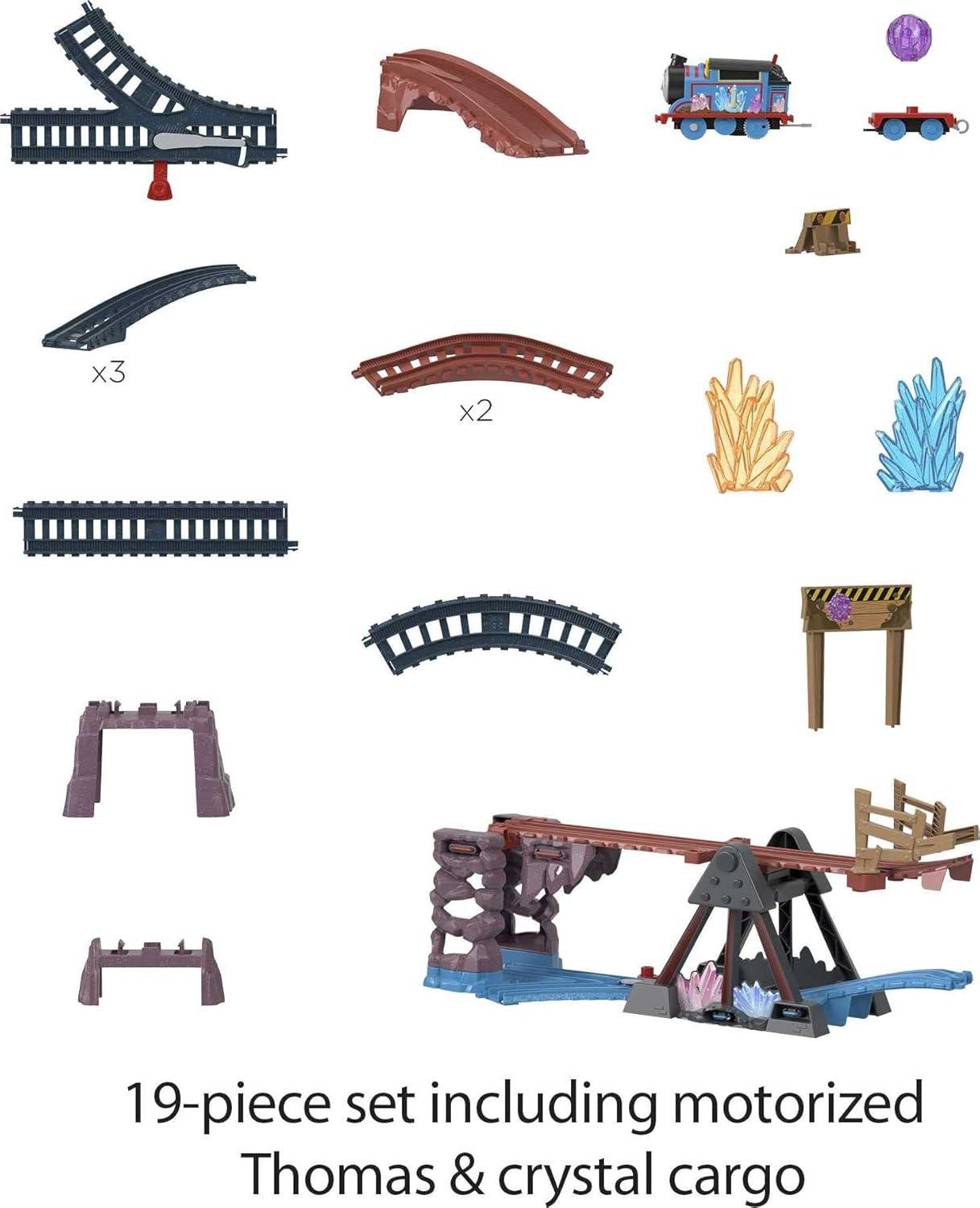 imageThomas ampamp Friends Motorized Toy Train Set Crystal Caves Adventure with Thomas Tipping Bridge ampamp 8 Ft of Track for Preschool Kids Ages 3 Years