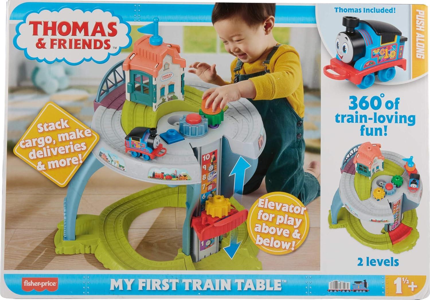 imageThomas ampamp Friends Toddler Toy My First Train Table with Track Cargo Stacking ampamp Fine Motor Activities for Kids Ages 18 MonthsCarlito