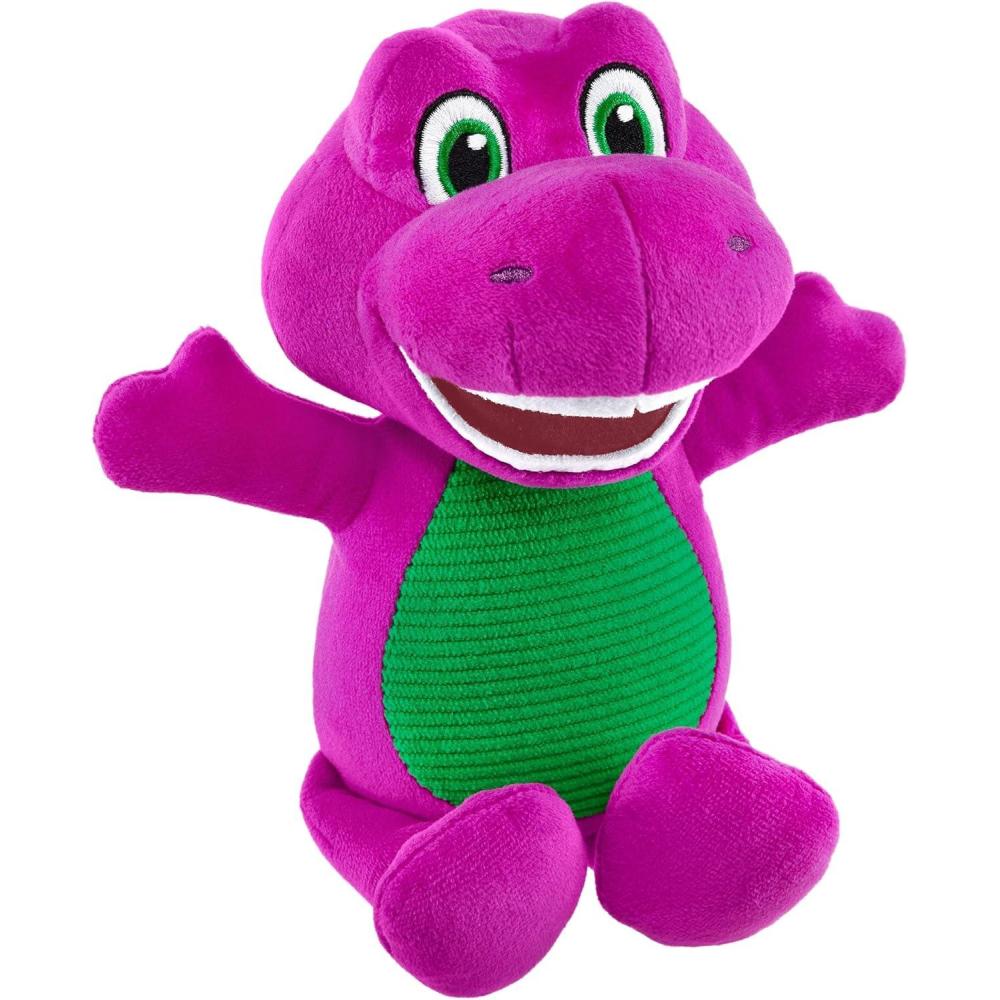 imageBarneys World Toddler Toy 8Inch Barney Plush Dinosaur Character for Preschool Pretend Play Kids Ages 2 Years