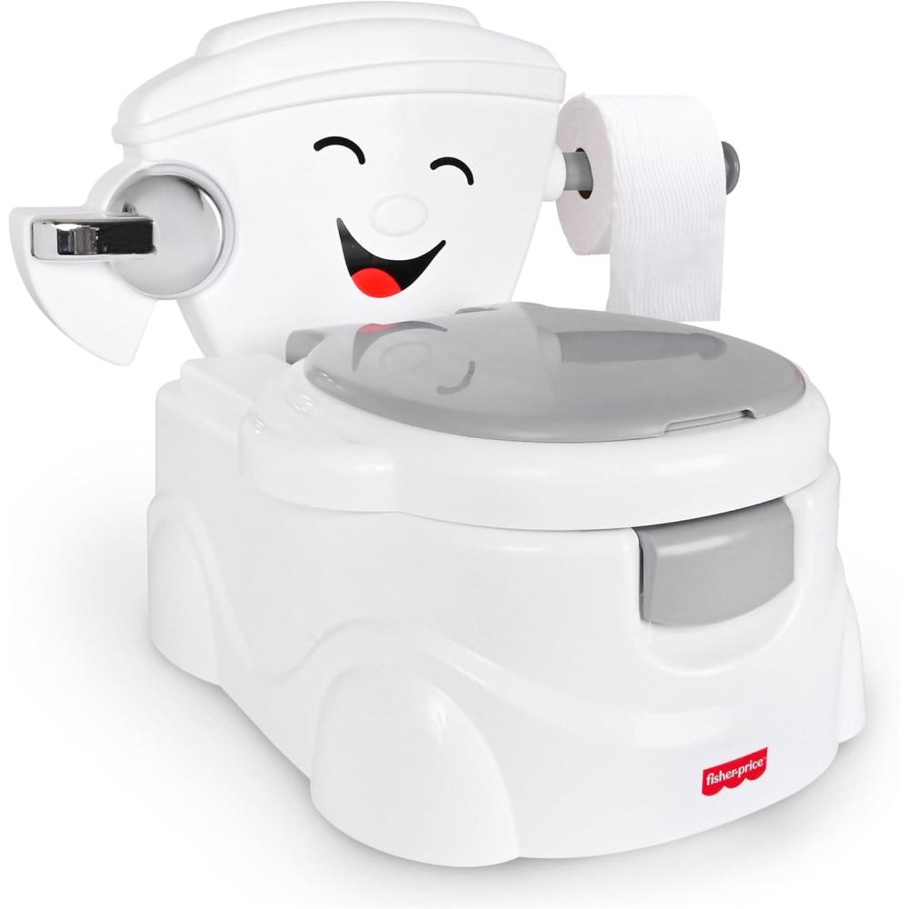 imageFisherPrice 2N1 Toddler Toilet Cheer for Me Potty Training Seat with Lights Sounds Phrases and Removable Potty Ring