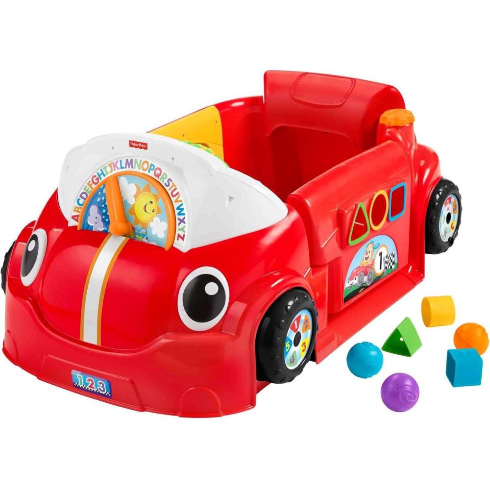 imageFisherPrice Baby Toy Laugh ampamp Learn Crawl Around Car Red Activity Center with Educational Music ampamp Lights for Infants Ages 6 Months Amazon ExclusiveRed