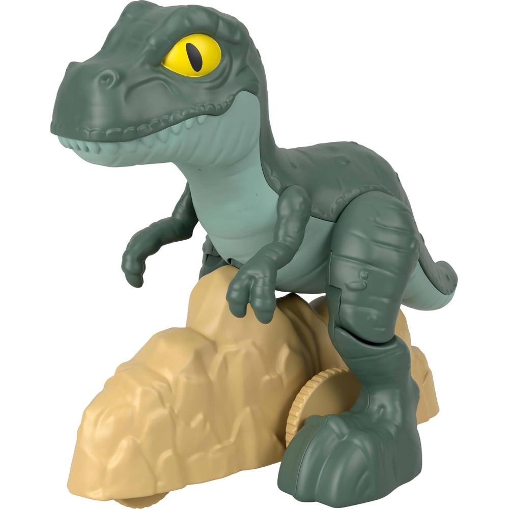imageFisherPrice Imaginext Jurassic World Dinosaur Tyrannosaurus Rex PushToy with Rolling Wheels ampamp Wiggling Motion 55inch Tall T rex