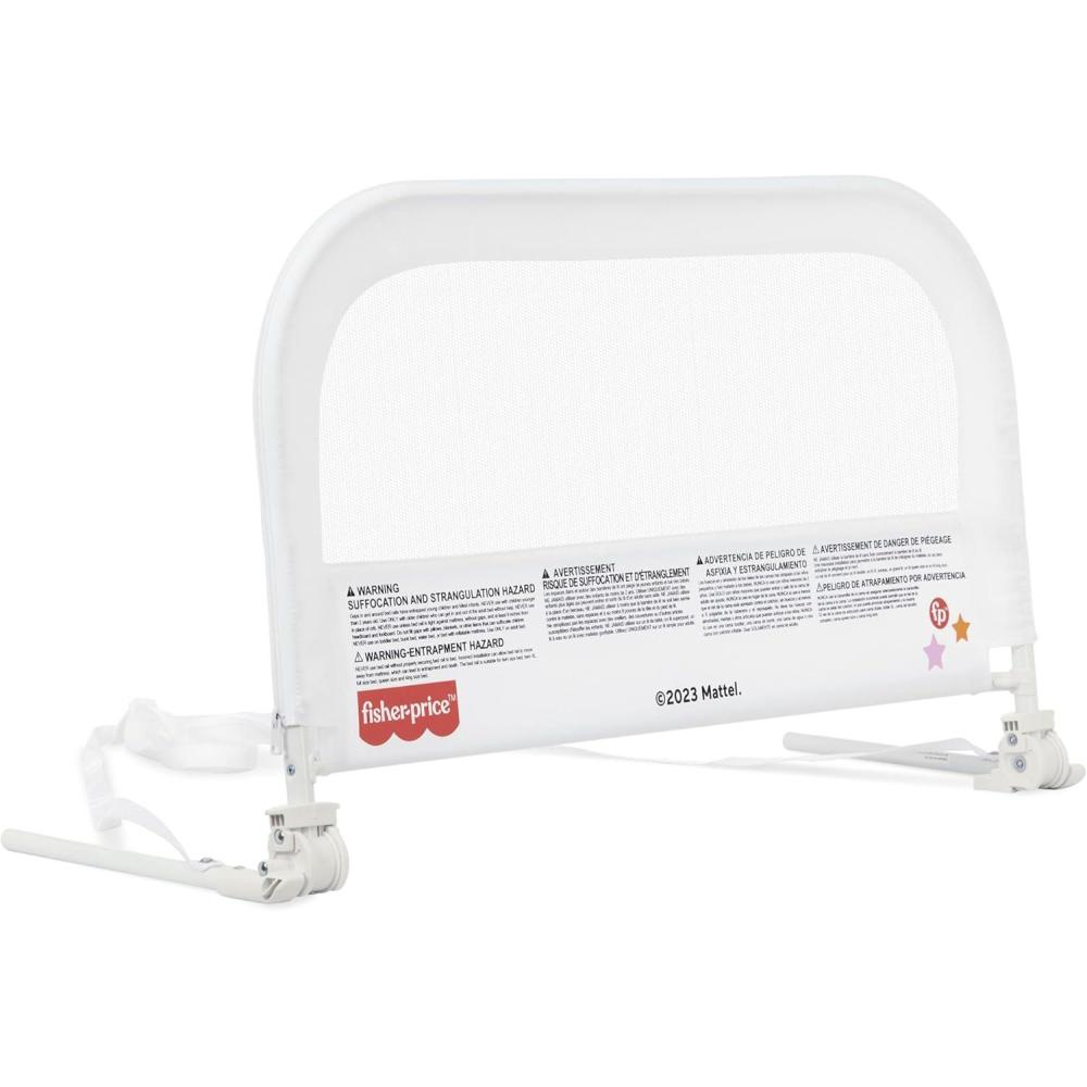 imageFisherPrice Little Naps Bed Rail for Toddlers in Grey Suitable for All Types of Beds No Tool Assembly for Toddler Bed RailWhite
