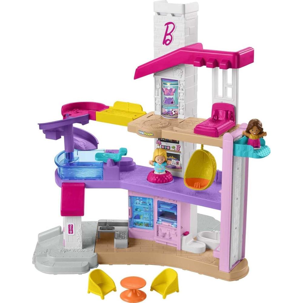 imageFisherPrice Little People Toddler Toy Barbie DreamHouse Playset with Music Lights ampamp Figures for Pretend Play Kids Ages 18 MonthsDreamhouse