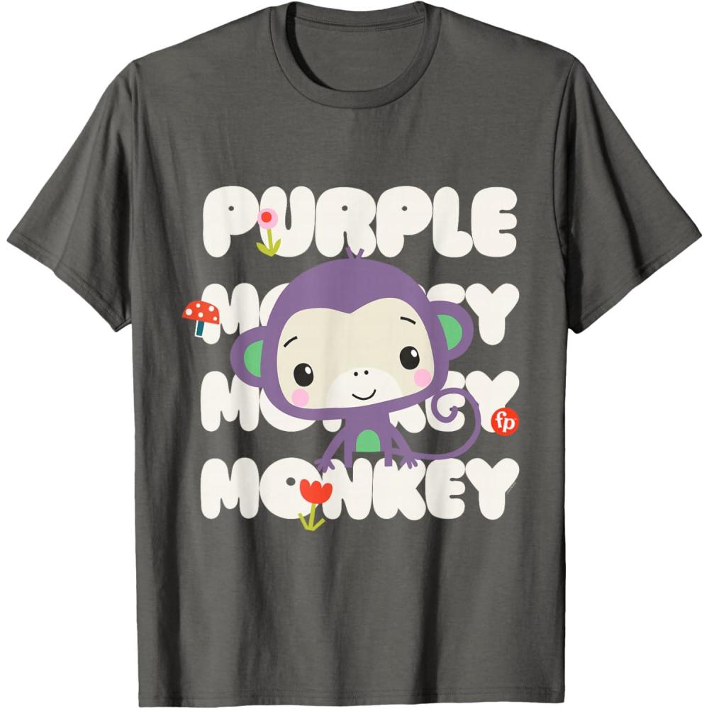 imageFisherPrice Purple Monkey TShirtAsphalt Grey