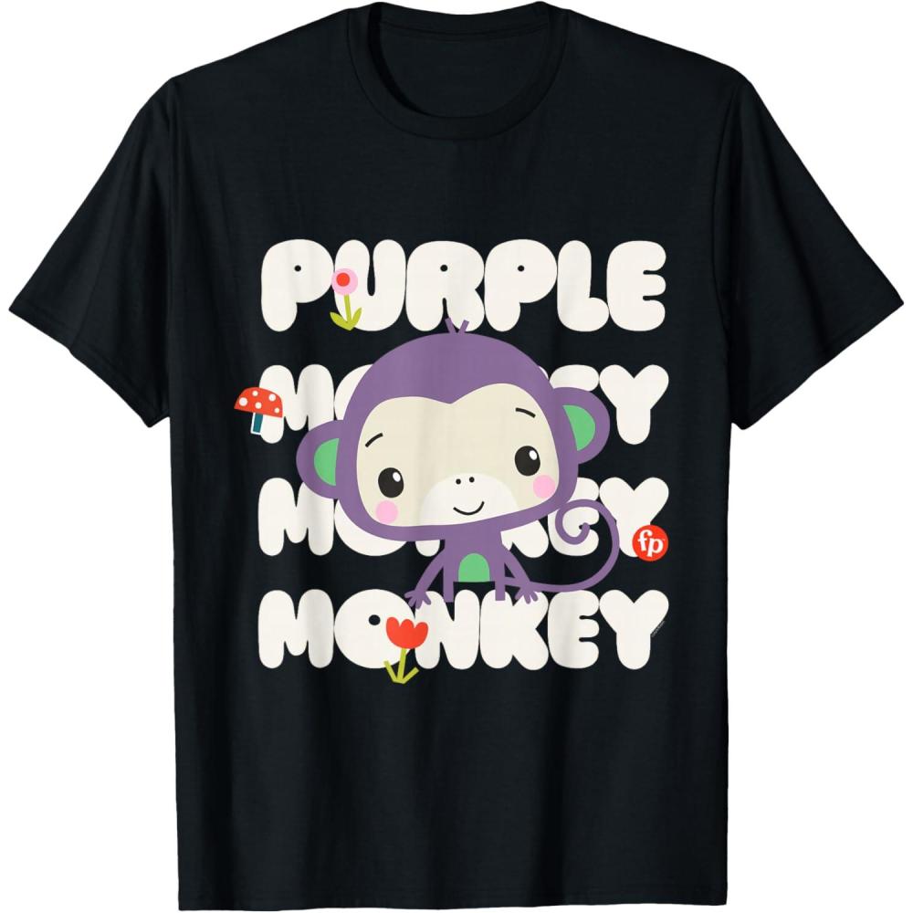 imageFisherPrice Purple Monkey TShirtBlack
