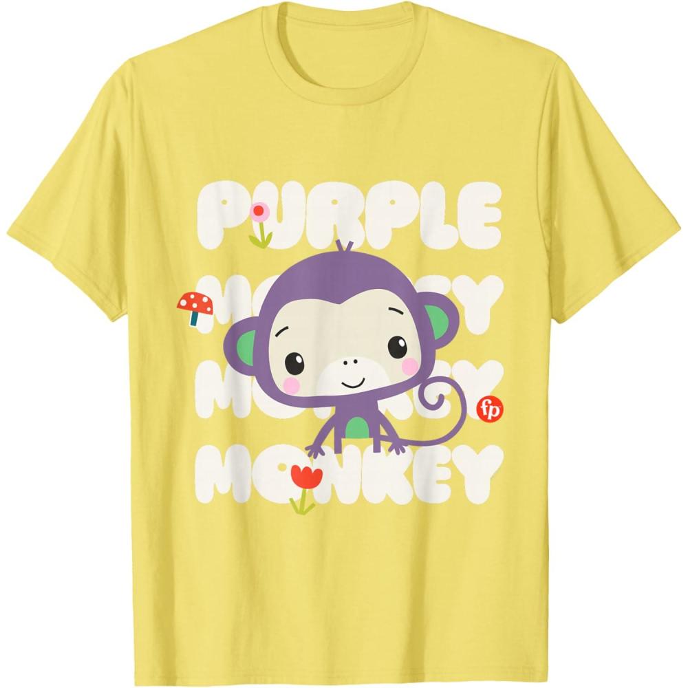imageFisherPrice Purple Monkey TShirtLemon Yellow
