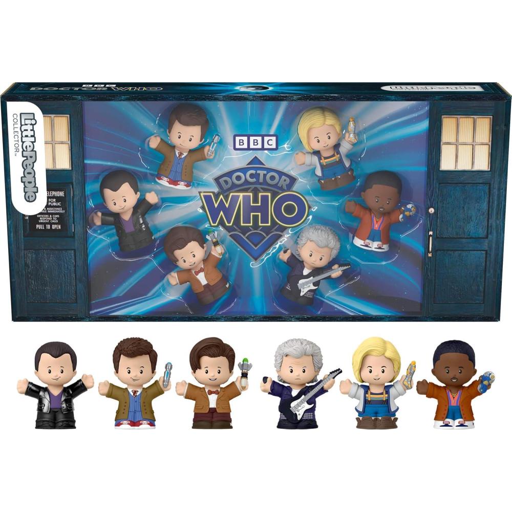 imageLITTLE PEOPLE COLLECTOR Doctor Who TV Series Special Edition Set for Adults ampamp Fans 6 Characters in a Display Package Amazon Exclusive