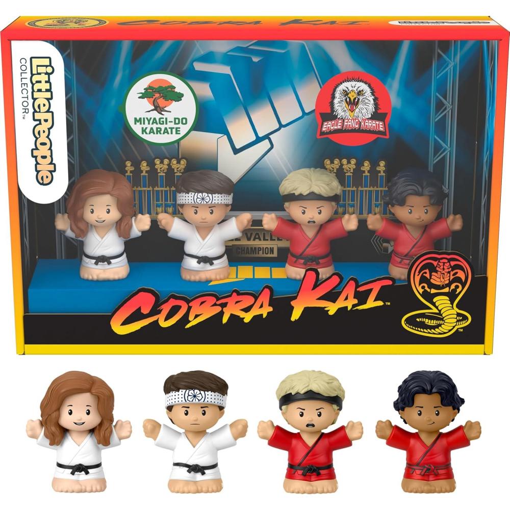 imageLittle People Collector Cobra Kai Special Edition Figure Set for Adults ampamp Fans in a Display Gift Box 4 Figures