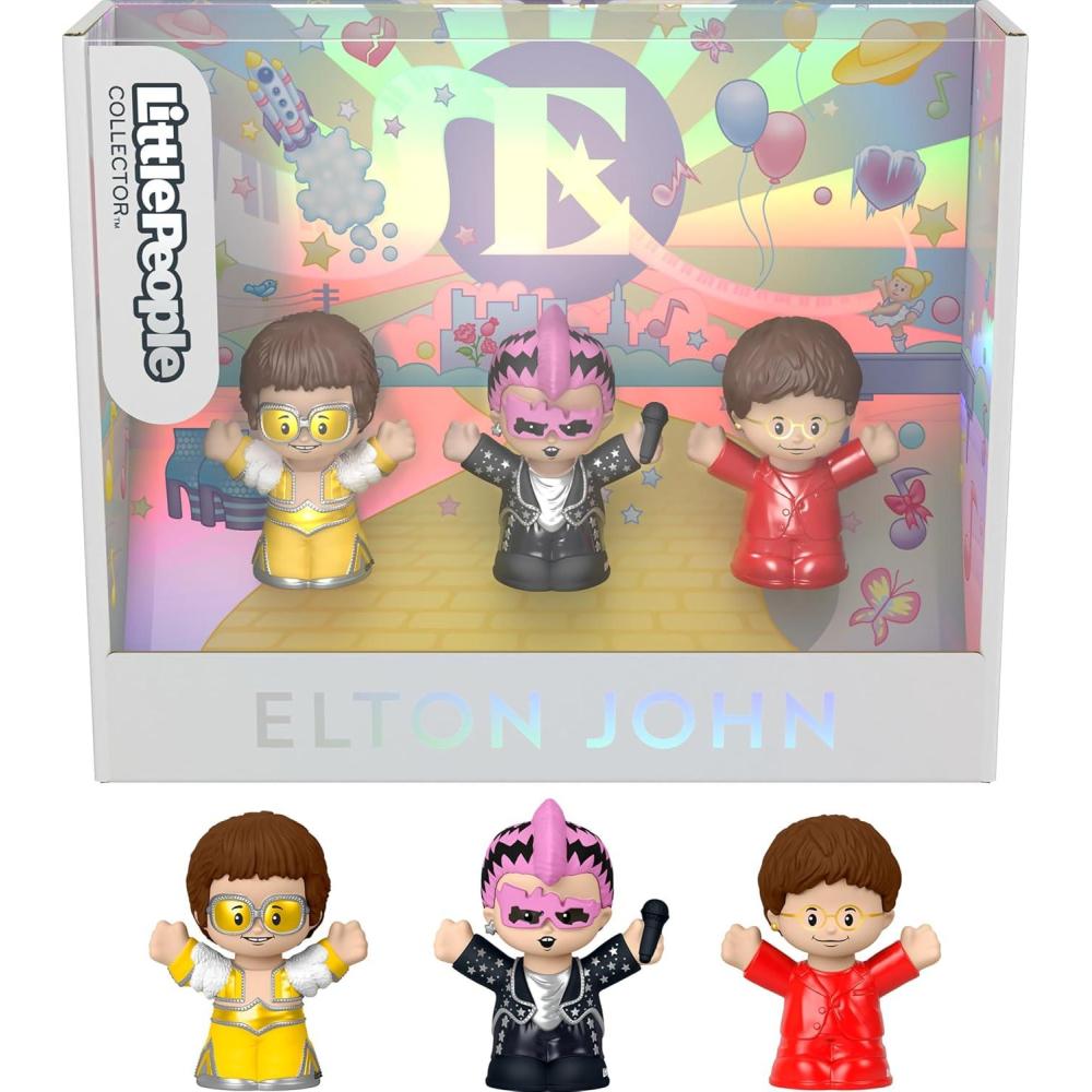 imageLittle People Collector Elton John Special Edition Set for Adults ampamp Fans 3 Figures in a Display Box