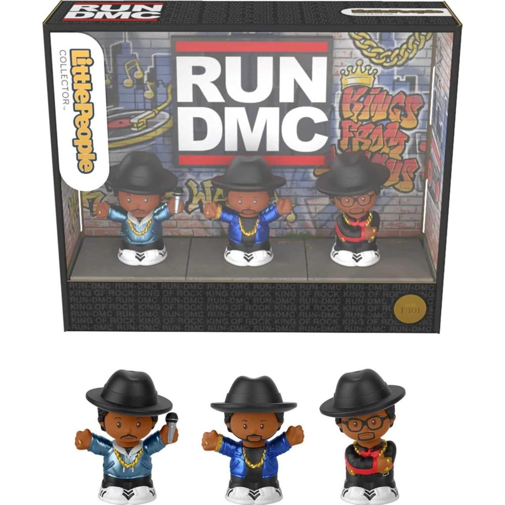 imageLittle People Collector Run DMC set of 3 figures styled like the iconic hip hop group for fans ages 1101