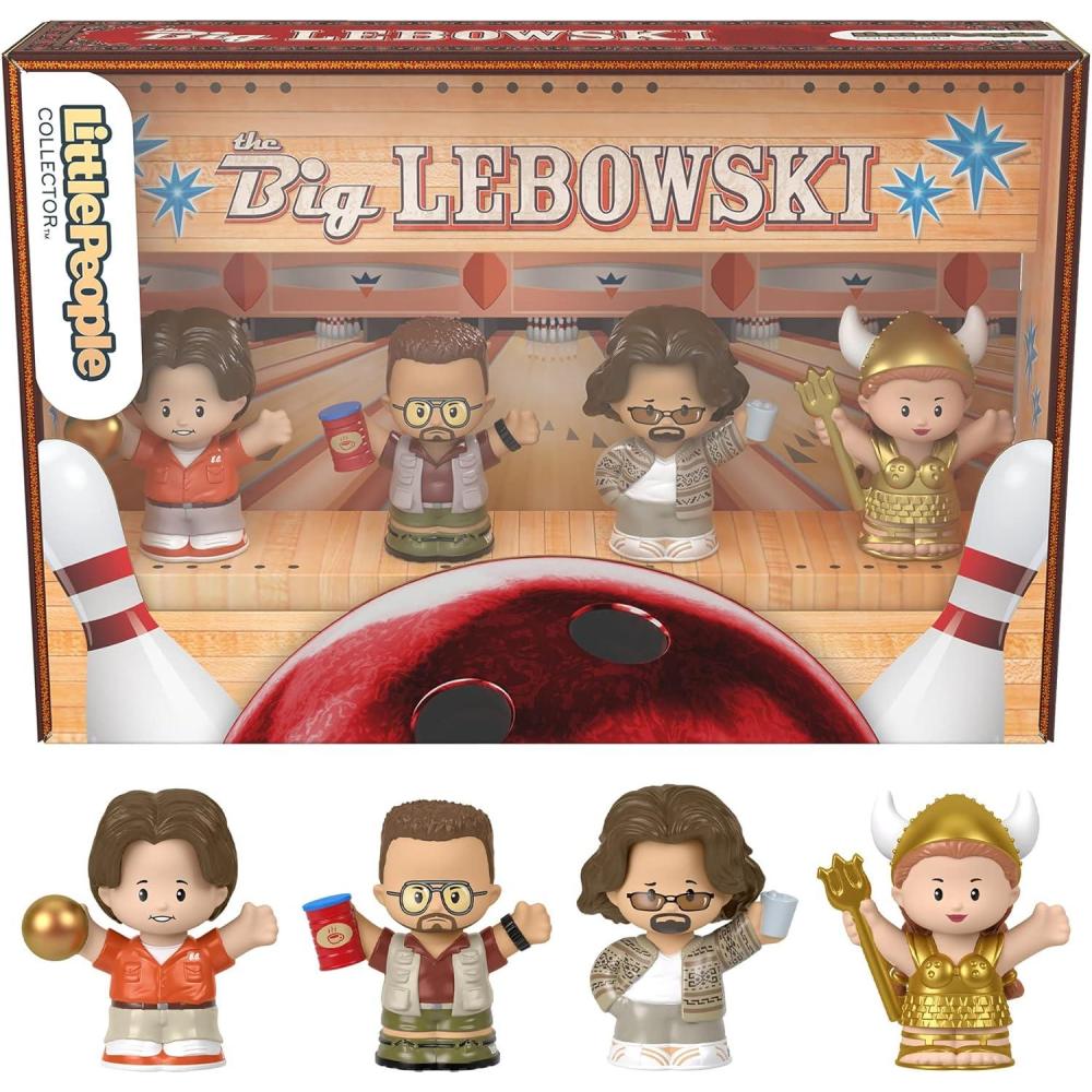 imageLittle People Collector The Big Lebowski Movie Special Edition Set for Adults ampamp Fans 4 Figures in a Display Package