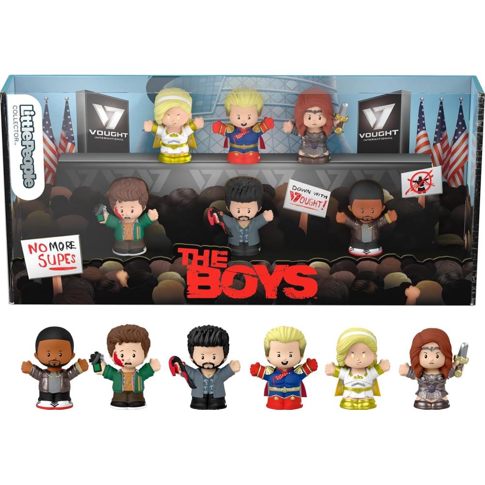 imageLittle People Collector The Boys Special Edition Set with Character Figures in a Display Box for Adults ampamp Fans 6 Figures