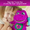 Barney World Toddler Toys by Fisher-Price, Tall Plush, 10.5 -inch Figure with Sounds, Soft Texture for Play, Kids Ages 2+ Years