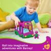 Barney’s World Preschool Toy Adventure Bus Push-Along Vehicle & Barney Figure for Pretend Play Kids Ages 3+ Years