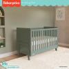 Dream On Me Fisher-Price Iris 4-in-1 Convertible Full-Size Baby Crib in Vintage White Oak, GreenGuard Gold & JPMA, Sustainable Pinewood, Converts to Day & Toddler Bed with Guard Rails & Kids Sofa(Meadow Green)