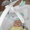 Fisher-Price Baby Bedside Sleeper Soothing Motions Bassinet with Lights Music Vibrations & Toy Mobile for Newborns 0+ Months, Windmill(Snugamonkey)