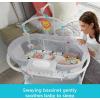 Fisher-Price Baby Bedside Sleeper Soothing Motions Bassinet with Lights Music Vibrations & Toy Mobile for Newborns 0+ Months, Windmill(Windmill)