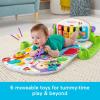 Fisher-Price Baby Playmat Deluxe Kick & Play Piano Gym for Learning & 2 Maracas Soft Rattles for Newborn to Toddler Play Ages 0+ Months(Green)
