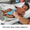 Fisher-Price Baby to Toddler Bath 4-In-1 Sling ‘N Seat Tub with Removable Infant Support and 2 Toys, Green(Exclusive Puppy Headrest)