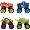 Fisher-Price Blaze and The Monster Machines Diecast Toys, Racers 4 Pack of Push-Along Metal Vehicles for Pretend Play Preschool Kids Ages 3+ Years(4 pack)
