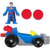 Fisher-Price Imaginext DC Super Friends Metal Force Supermobile Toy Car, 3-inch Superman Action Figure & Accessories Set, Includes Launcher & 2 Discs