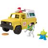 Fisher-Price Imaginext Disney and Pixar Toy Story Pizza Planet Truck with 3-inch Buzz Lightyear & Alien Friend Action Figures, Toy Vehicle & Pizza Projectile Accessories